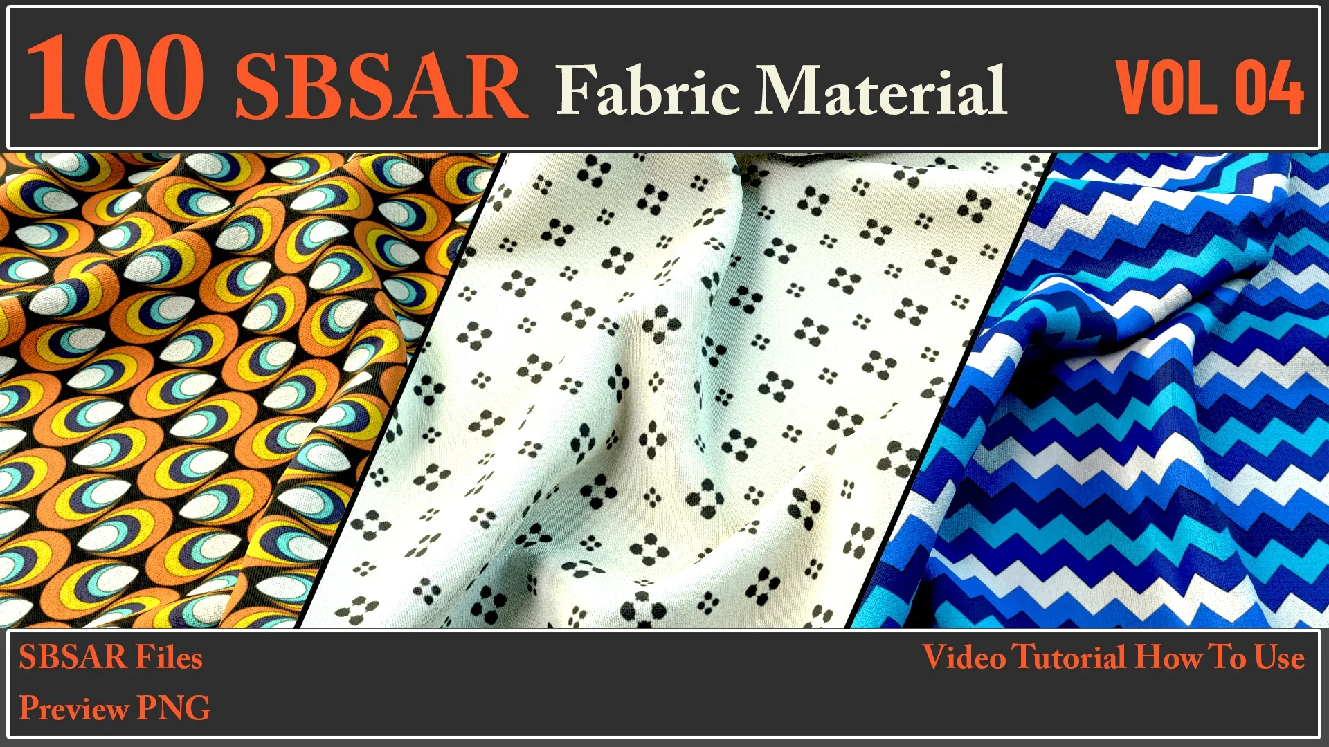 100 SBSAR Files Fabric Materials VOL 04 + Video How To Use