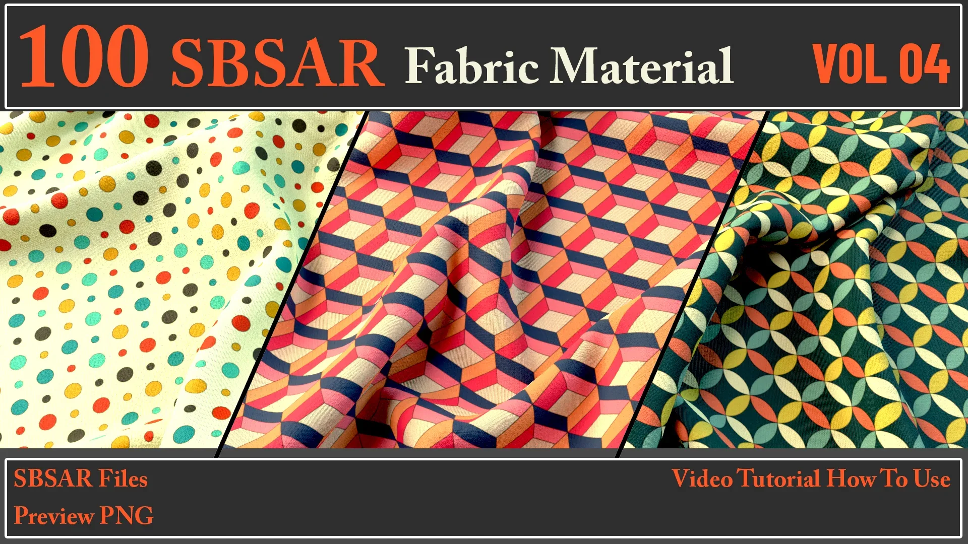 100 SBSAR Files Fabric Materials VOL 04 + Video How To Use