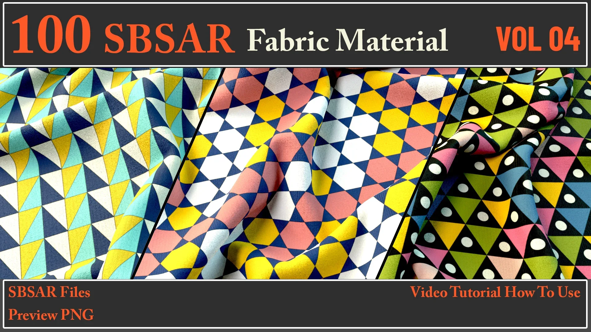 100 SBSAR Files Fabric Materials VOL 04 + Video How To Use