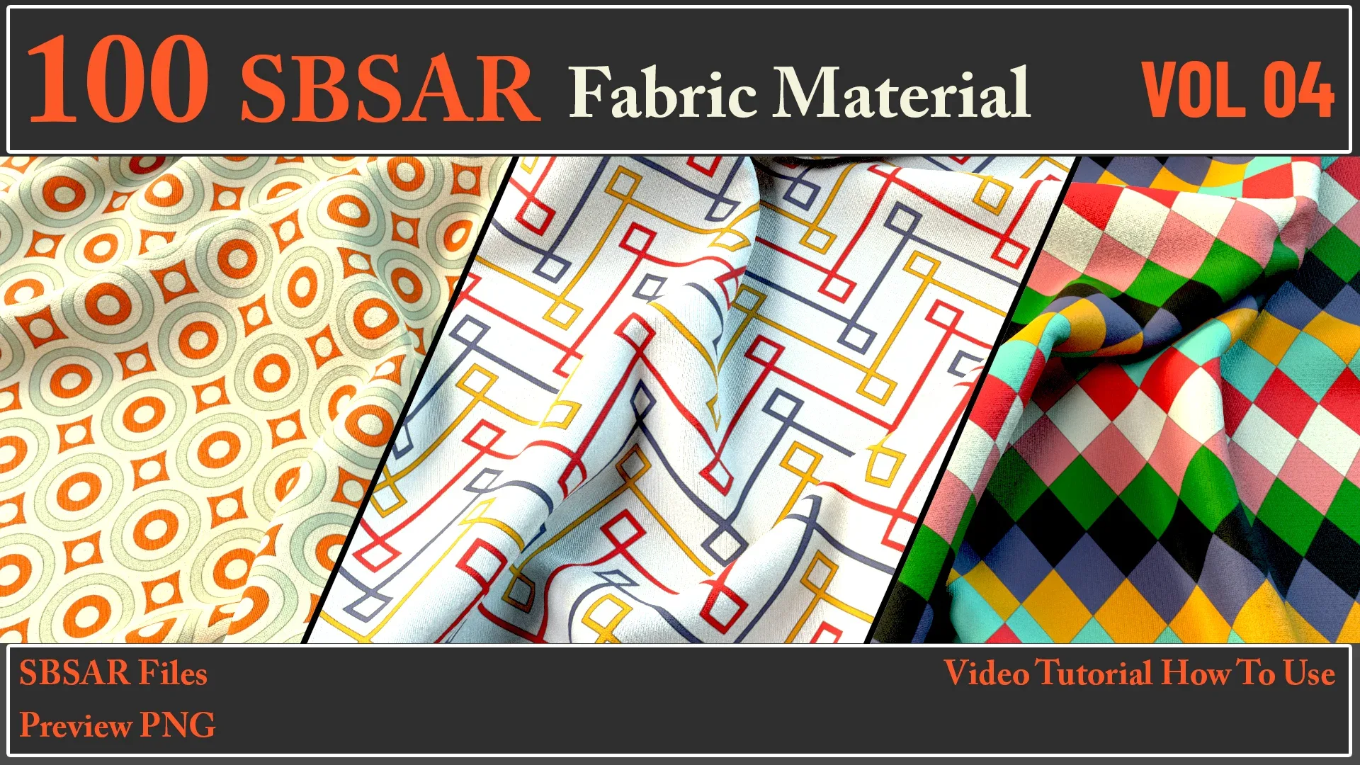 100 SBSAR Files Fabric Materials VOL 04 + Video How To Use