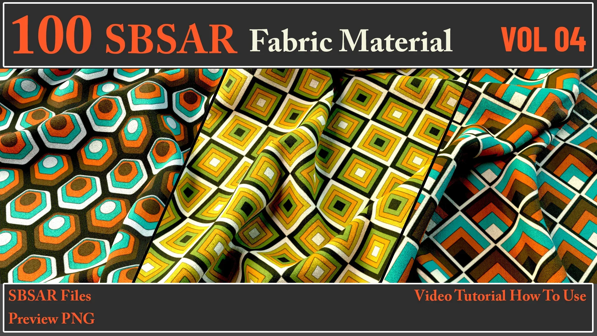 100 SBSAR Files Fabric Materials VOL 04 + Video How To Use