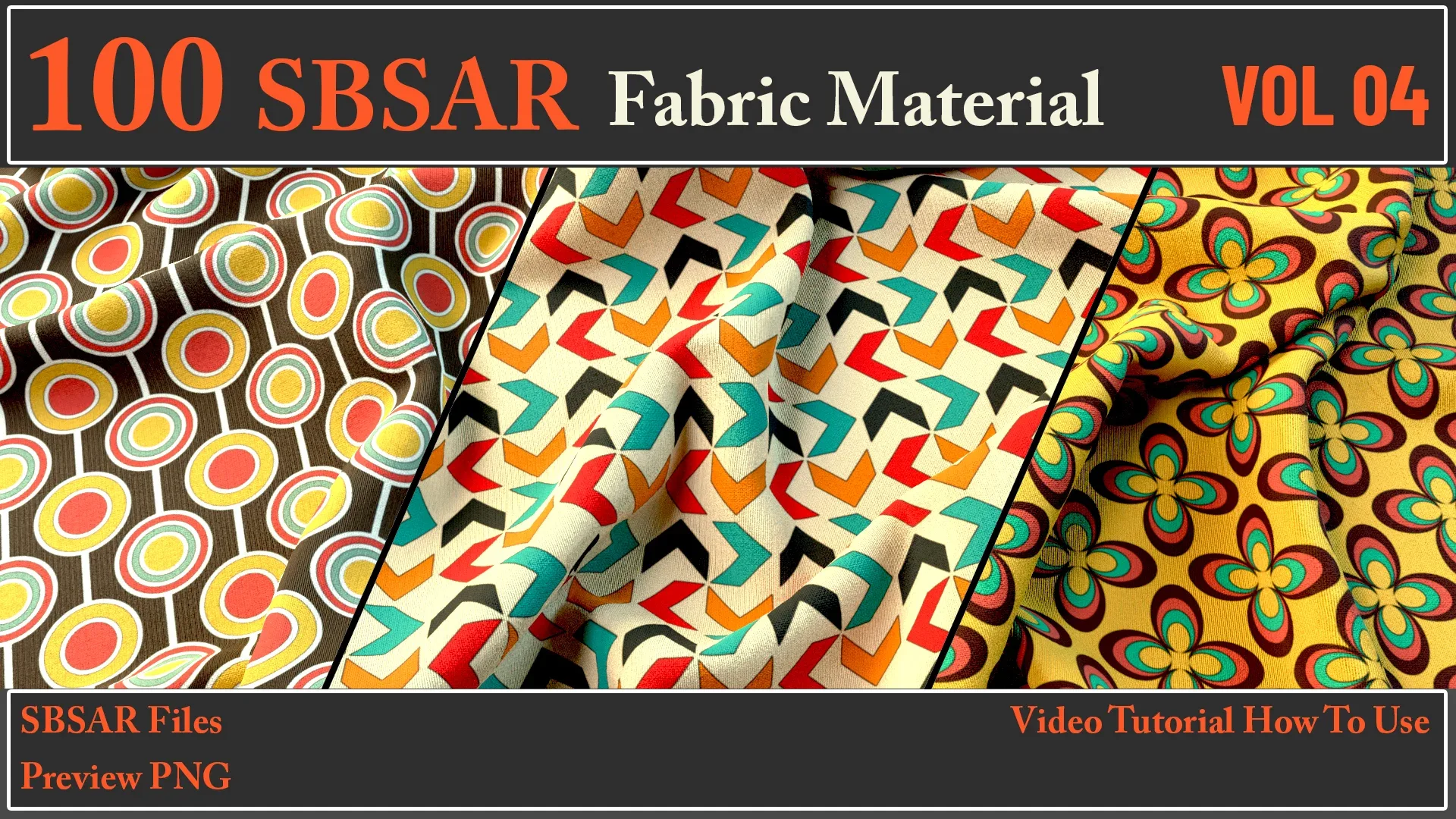 100 SBSAR Files Fabric Materials VOL 04 + Video How To Use