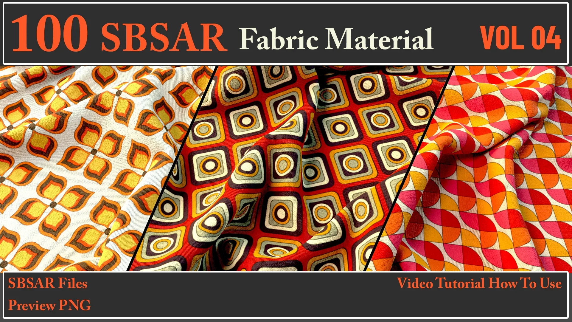 100 SBSAR Files Fabric Materials VOL 04 + Video How To Use