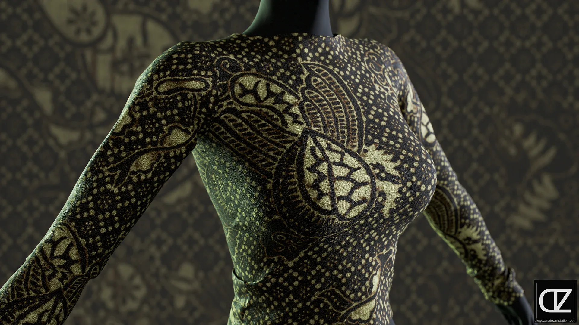 PBR - ANCIENT PATTERN FABRICS PACK - 5 4K MATERIALS