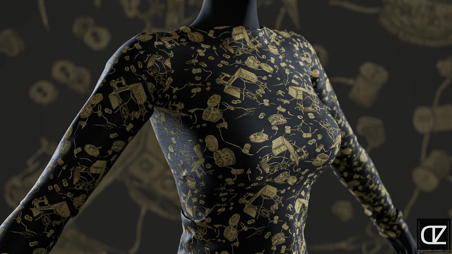 PBR - ANCIENT PATTERN FABRICS PACK - 5 4K MATERIALS