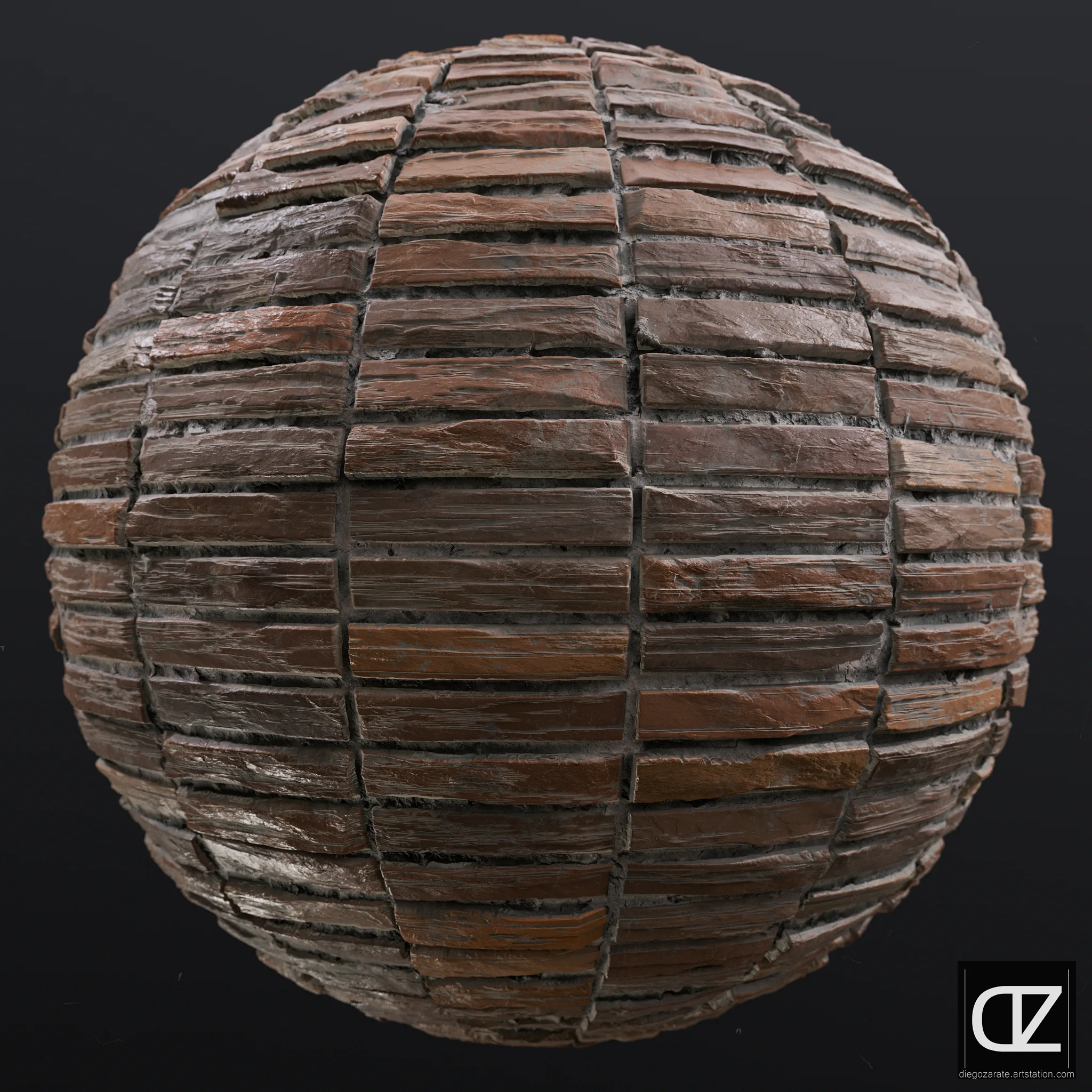 PBR - STONE BRICK WALL - 4K MATERIAL