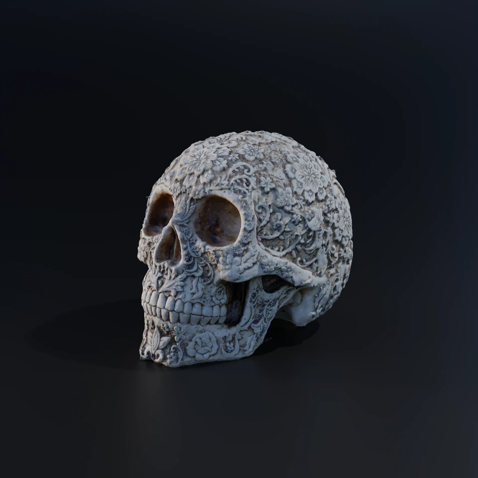 Decorated Skull Dia De Los Muertos