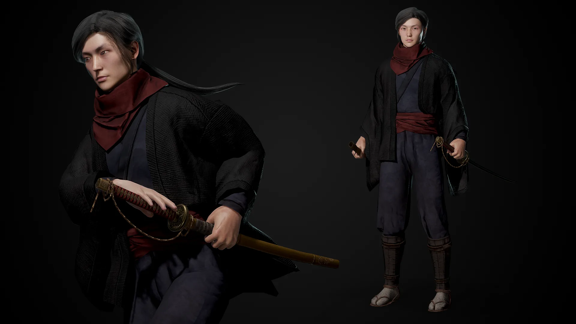 Japanese Warrior - Game Ready