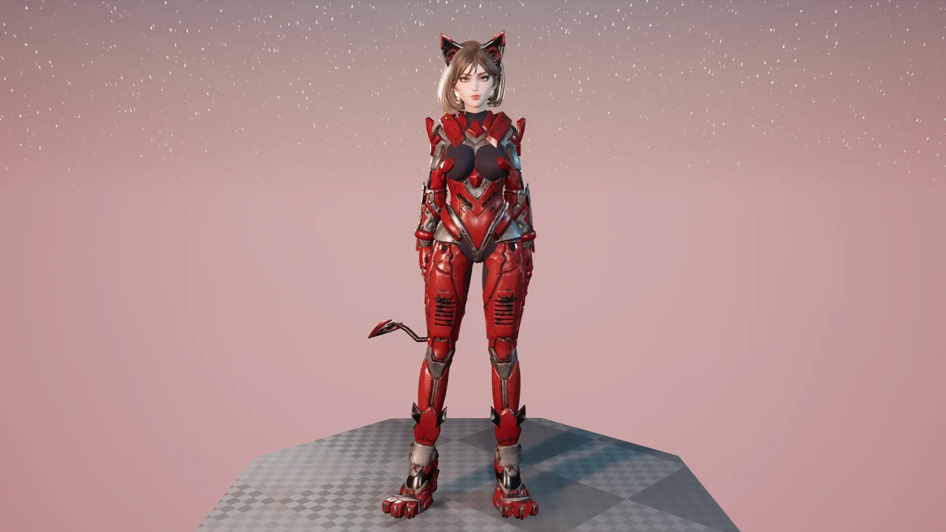 Cosmo Cat Girl - Game Ready