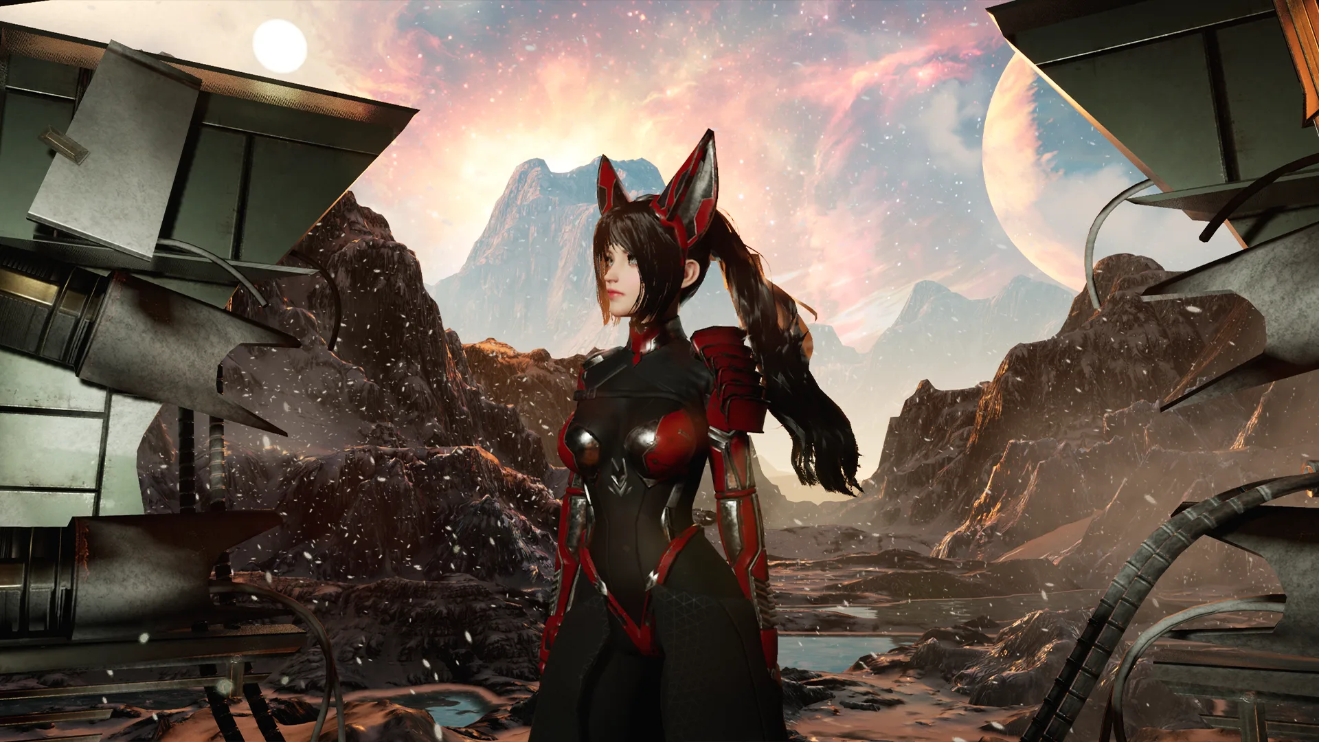 Cosmo Fox Girl Sci-fi Kitsune - Game Ready