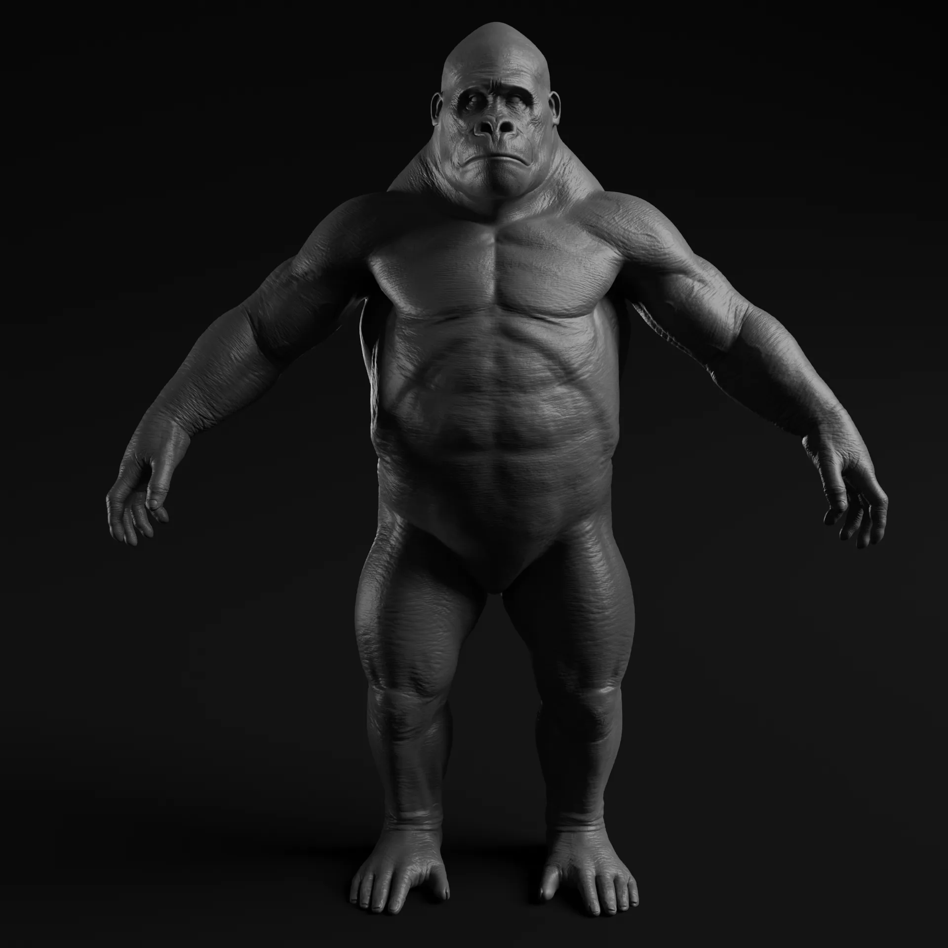 Gorilla - Highpoly Sculpture 3D model