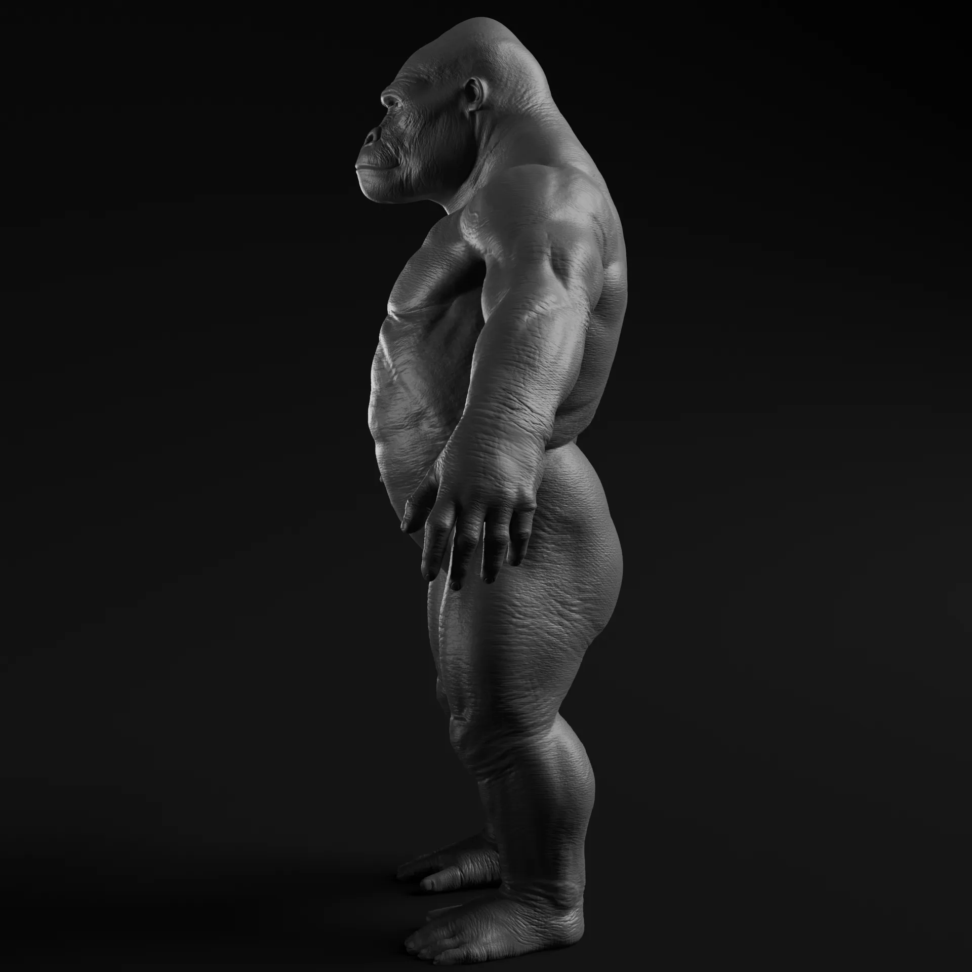 Gorilla - Highpoly Sculpture 3D model