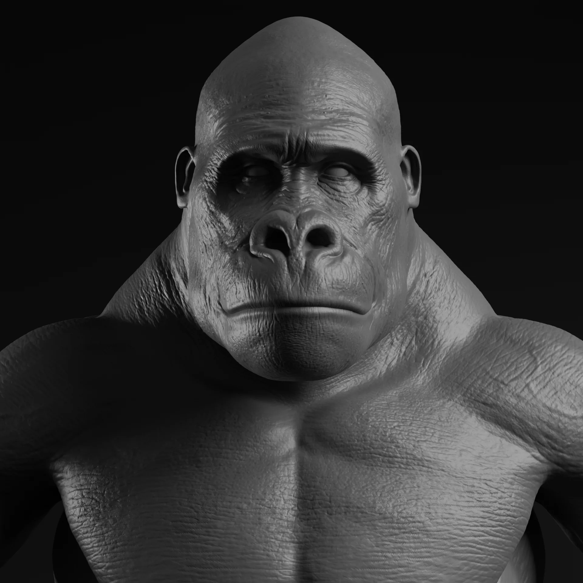 Gorilla - Highpoly Sculpture 3D model