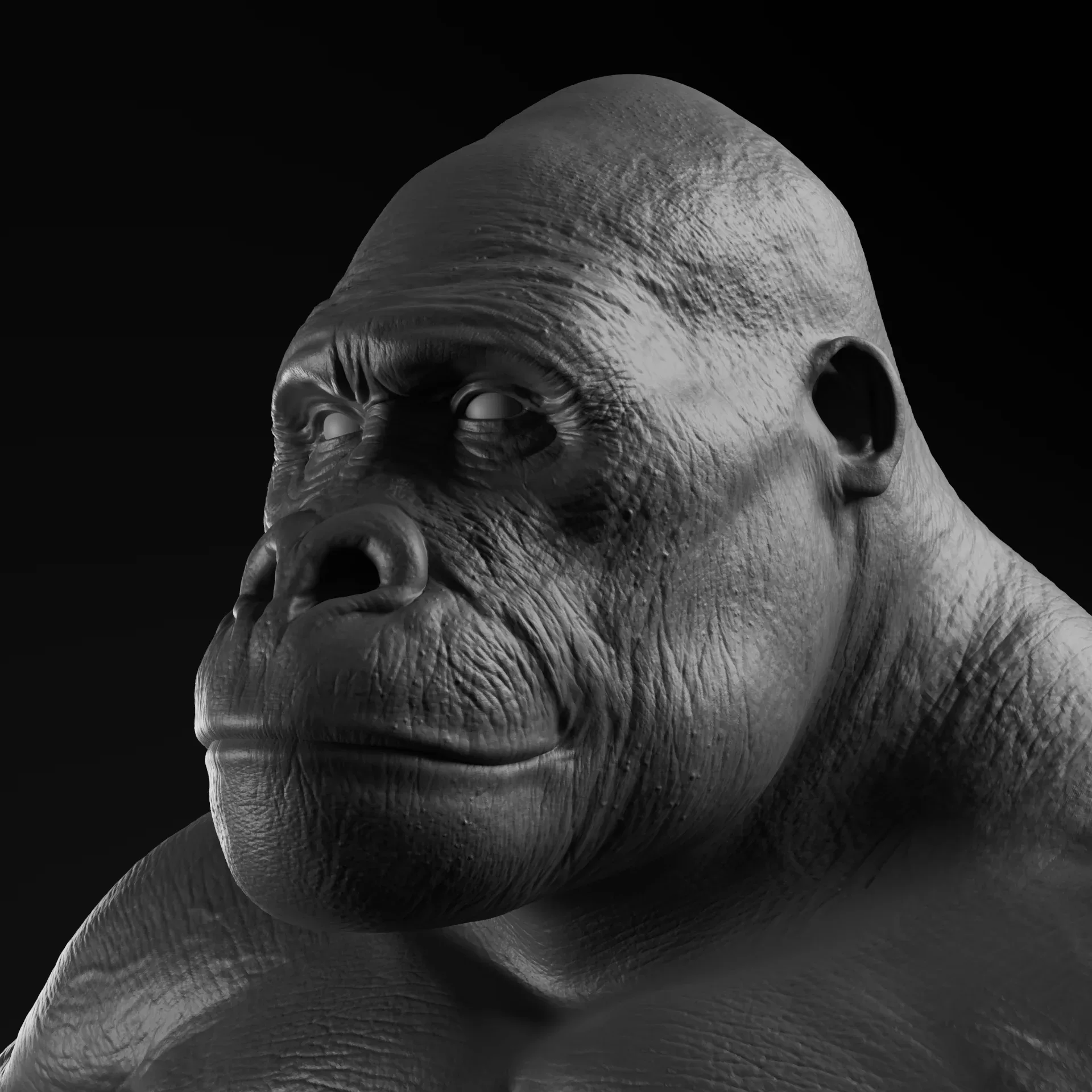 Gorilla - Highpoly Sculpture 3D model