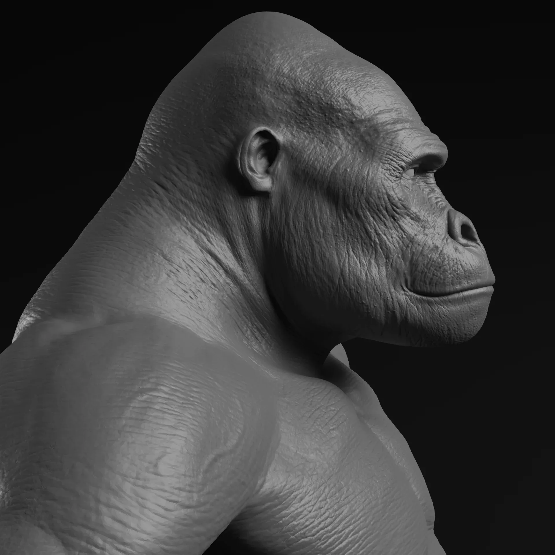 Gorilla - Highpoly Sculpture 3D model