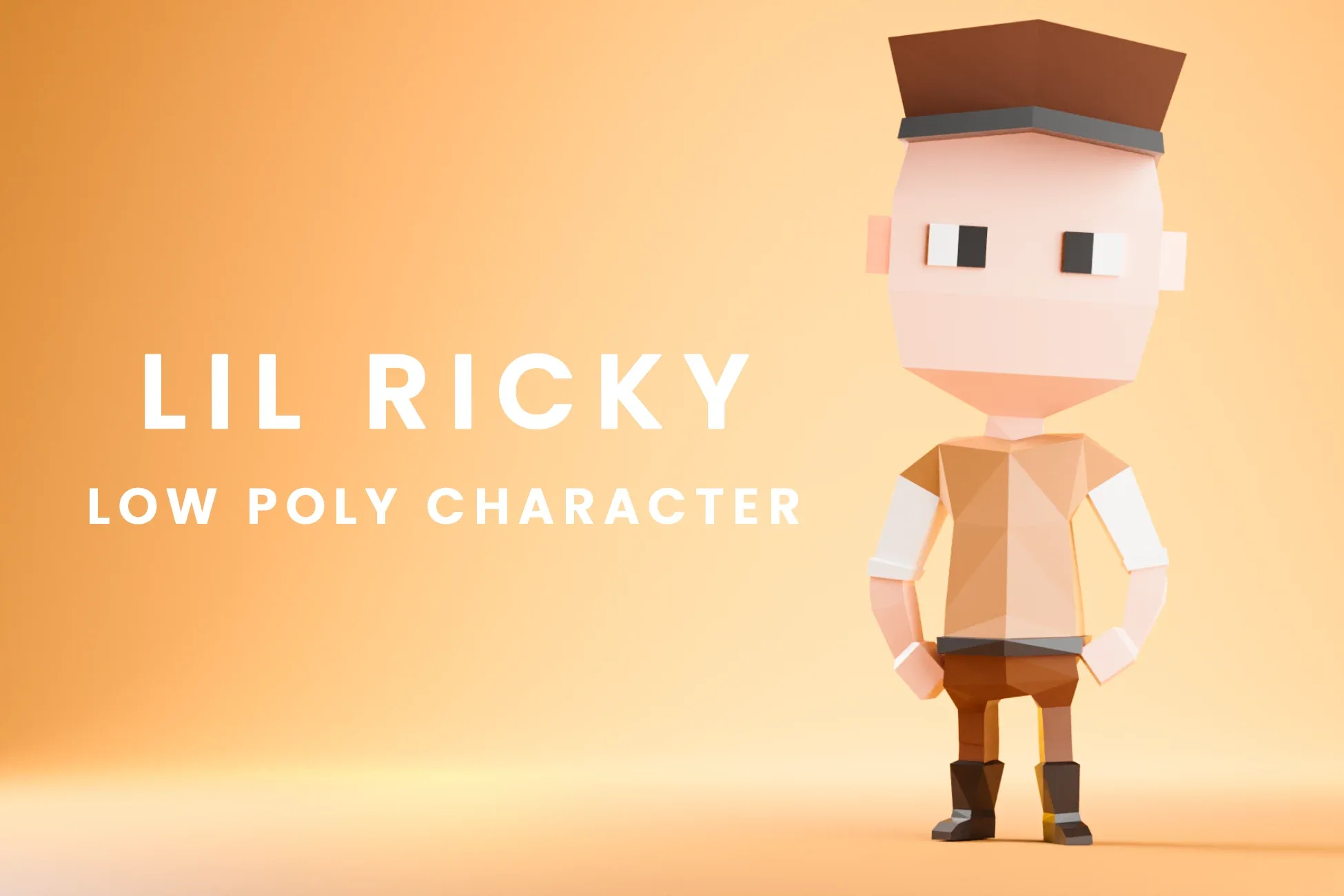 3D Low Poly Rigged &amp; Animated Characters Pack Of 5 - Joseph, Lil Ricky, Jacob, James, Abel