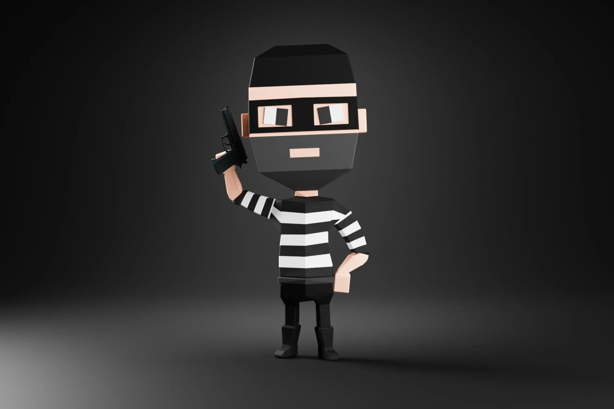 3D Low Poly Rigged &amp; Animated Characters Pack Of 5 - Joseph, Lil Ricky, Jacob, James, Abel