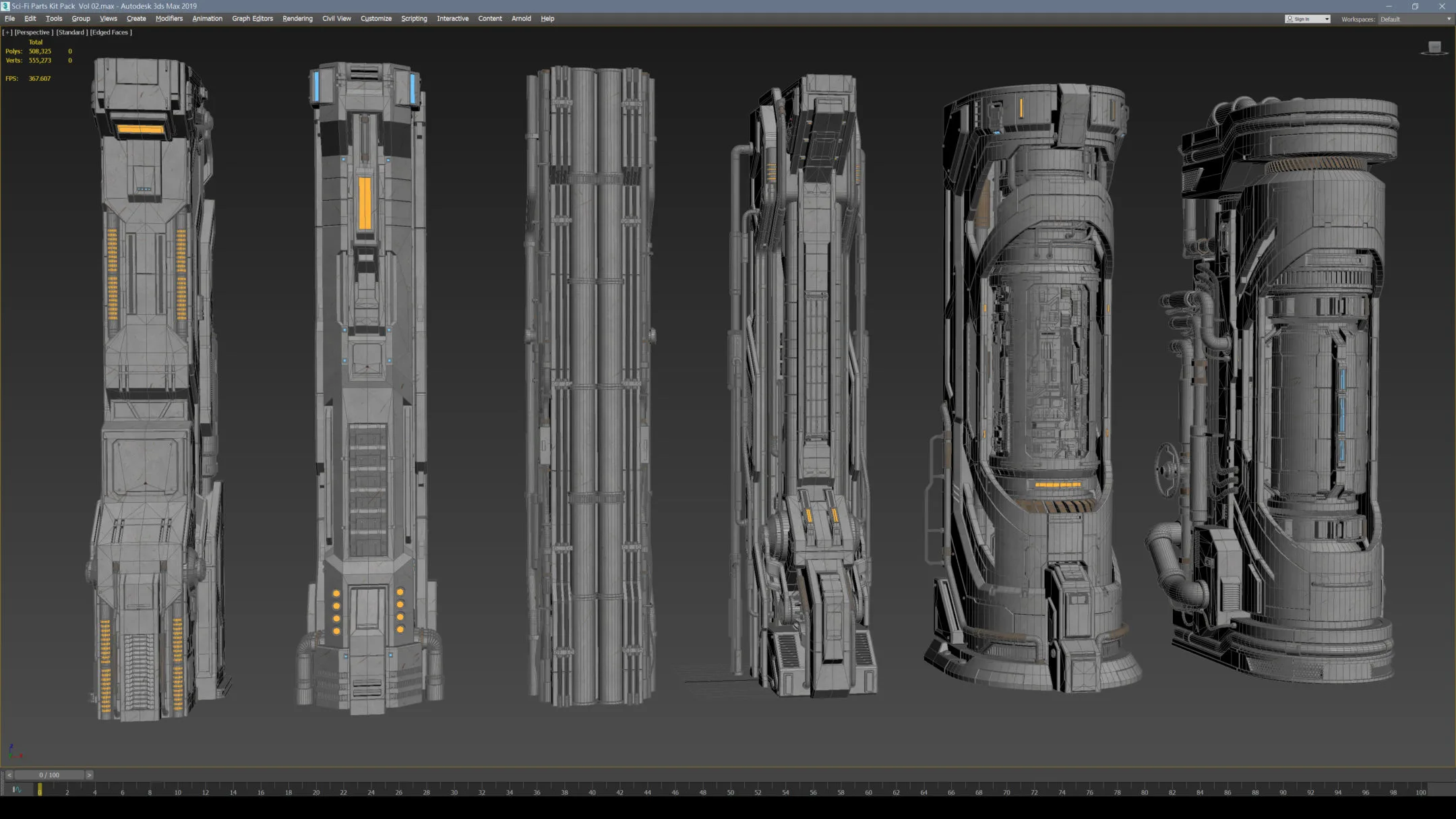 Sci-Fi Parts Kit Pack Vol 02 Column