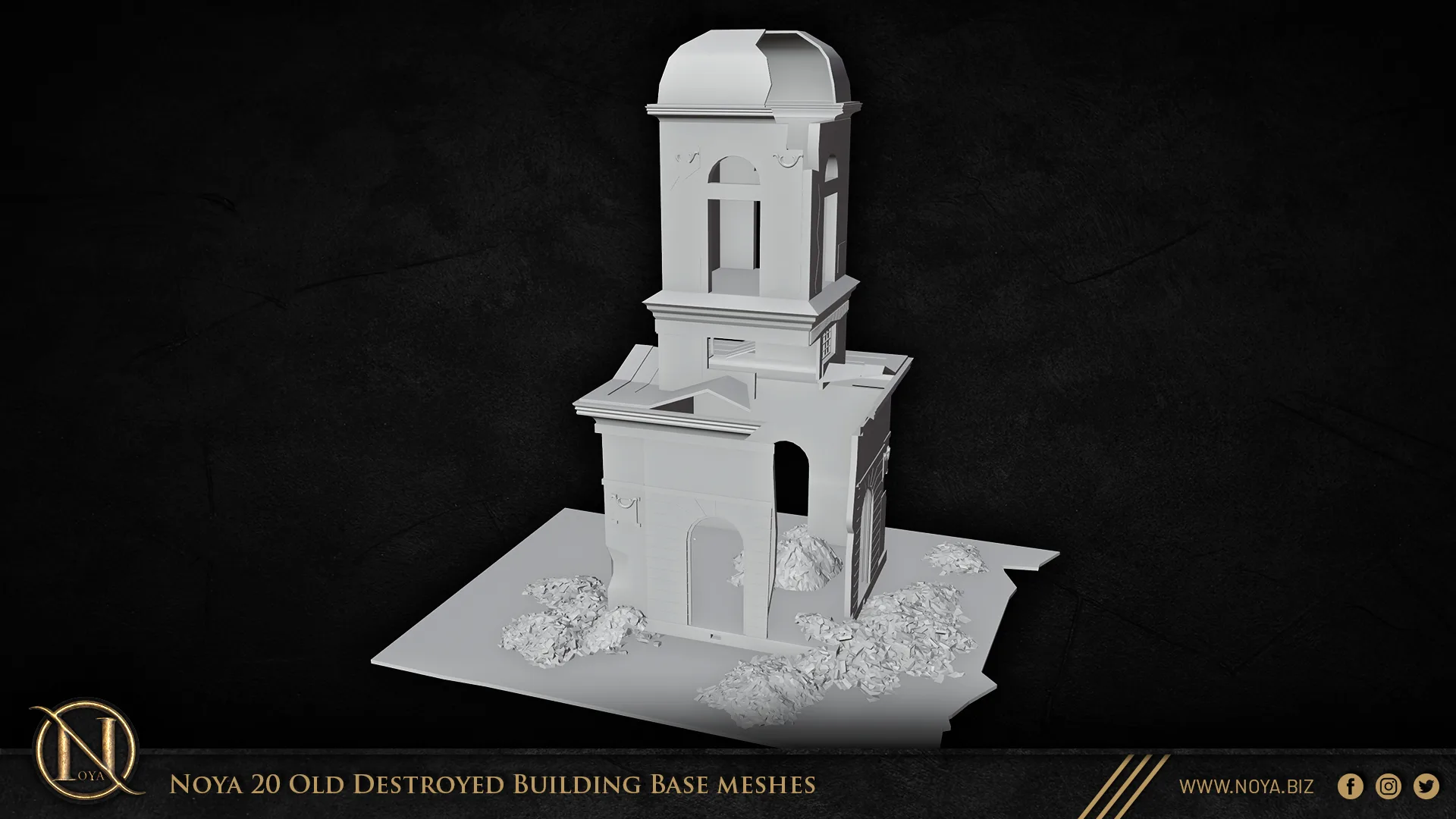 Noya 20 Old Destroyed Building Base meshes