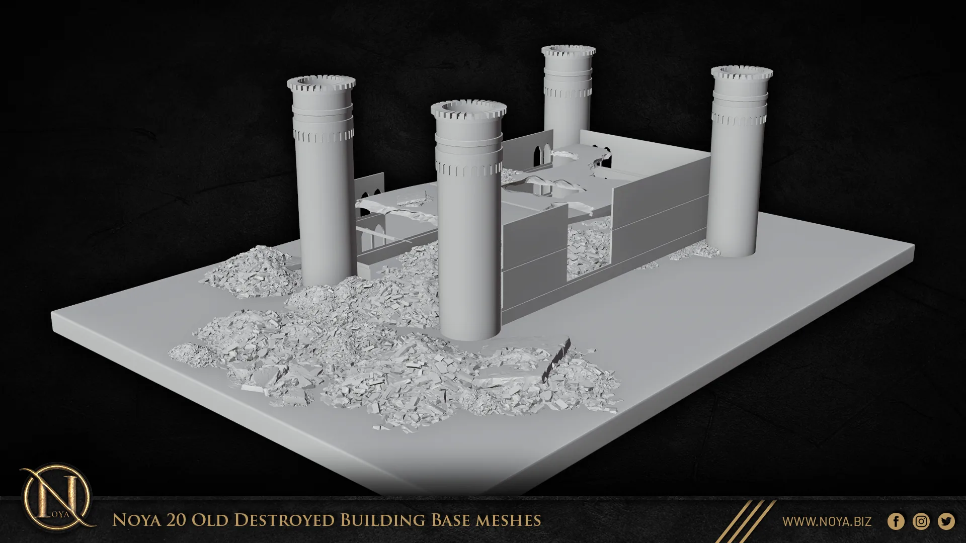 Noya 20 Old Destroyed Building Base meshes