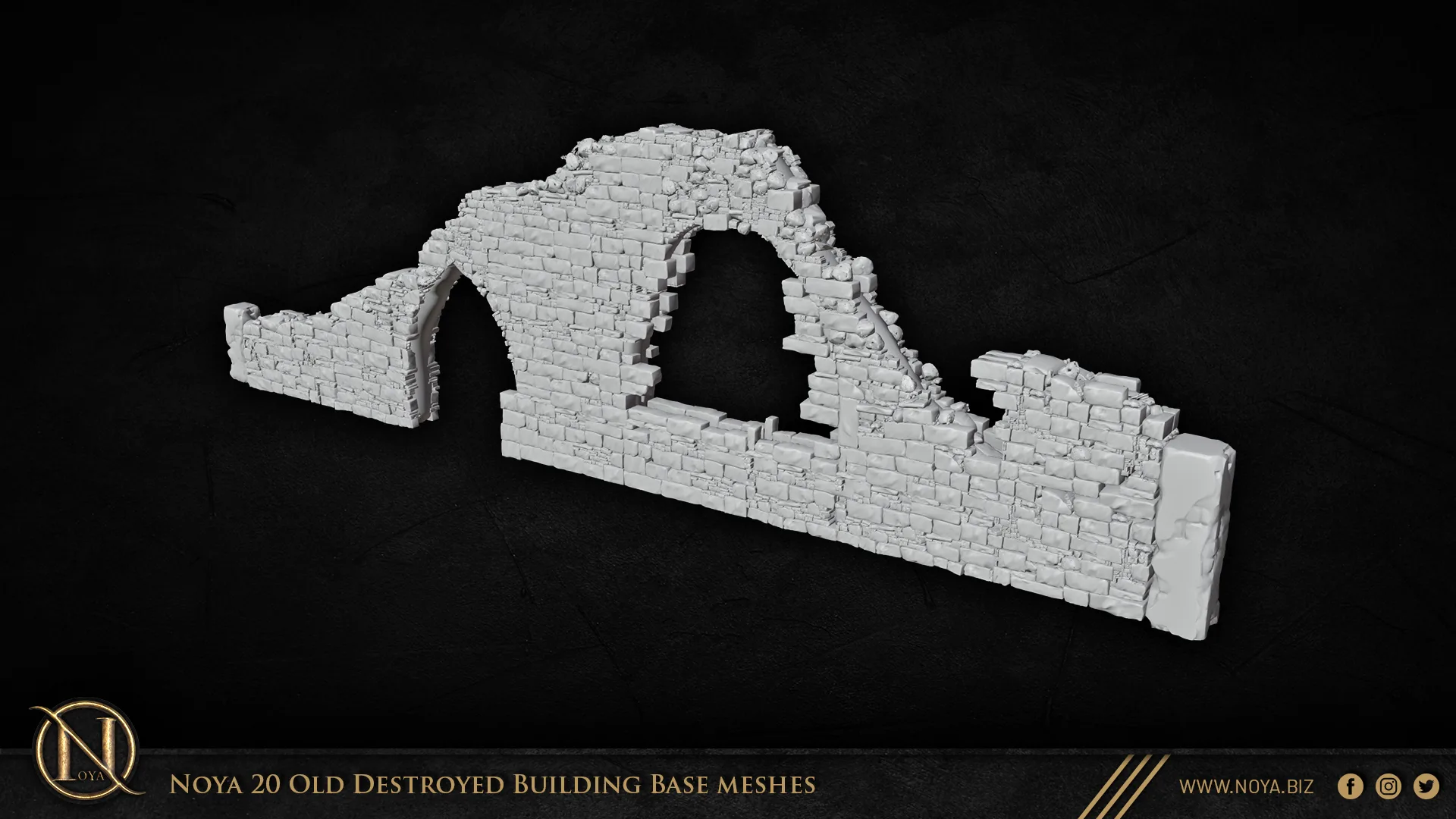 Noya 20 Old Destroyed Building Base meshes