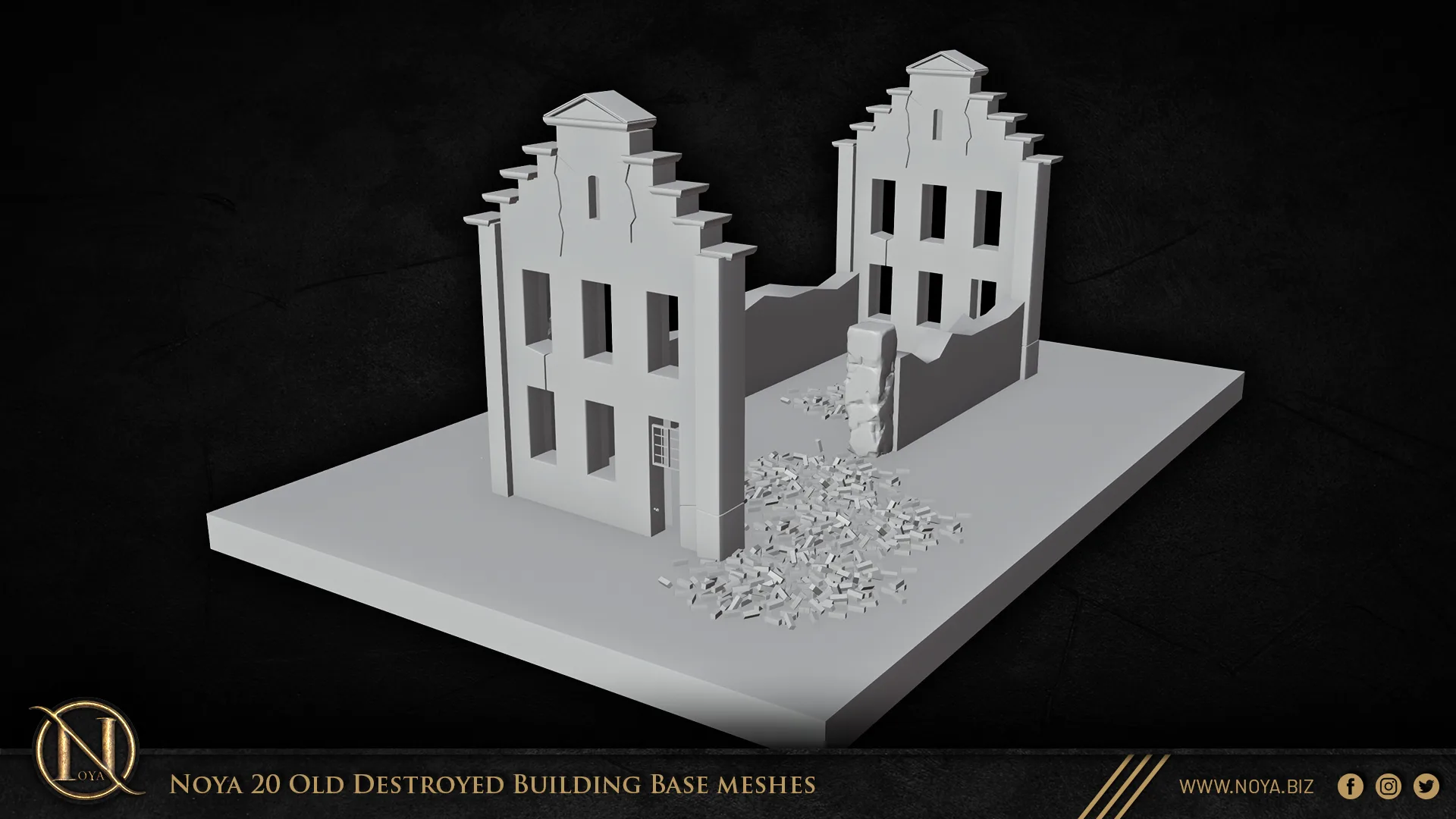 Noya 20 Old Destroyed Building Base meshes