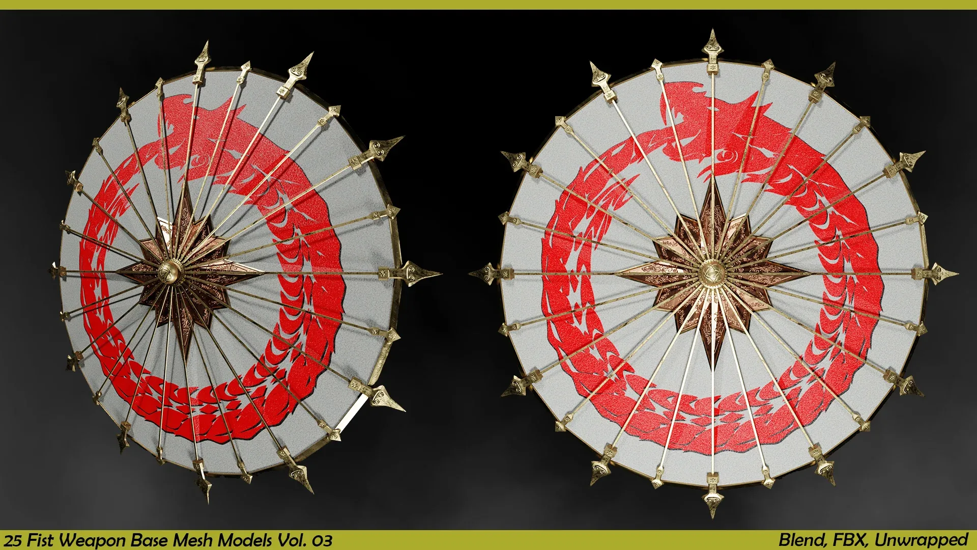 25 Fist Weapon Base Mesh Collection - Vol.03