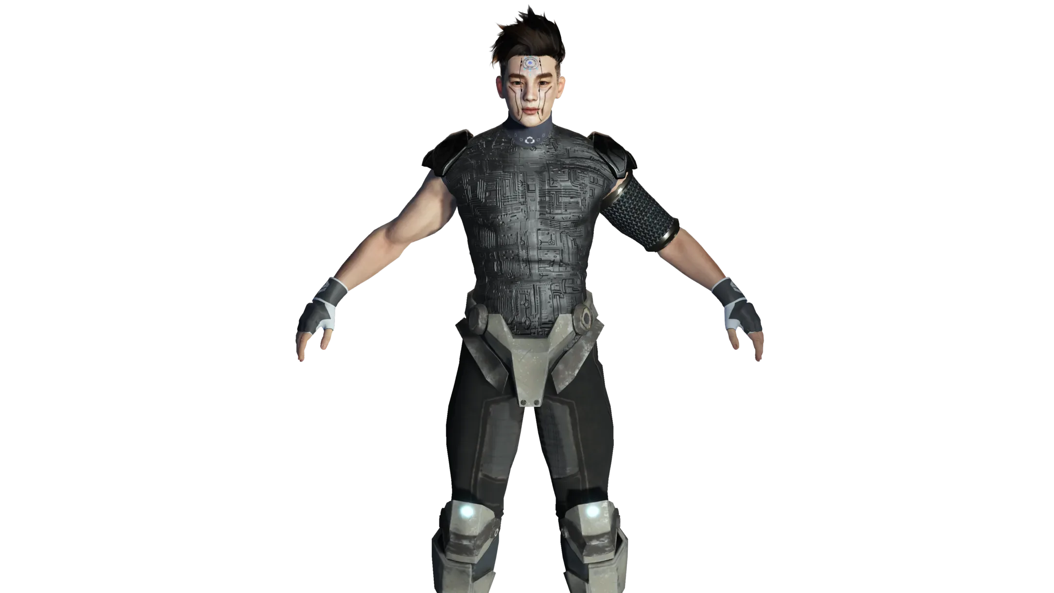 AAA 3D Cyborg Futuristic Male - Game Ready Realistic Character