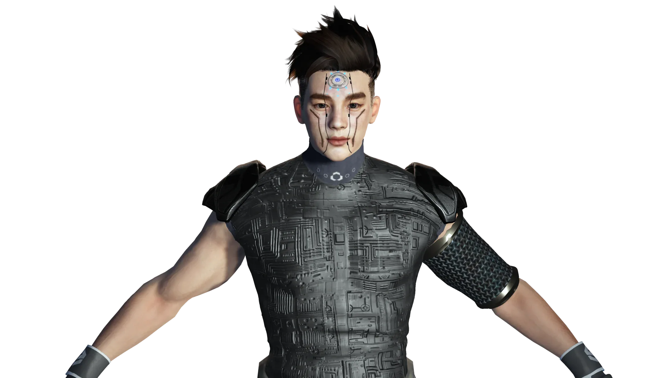 AAA 3D Cyborg Futuristic Male - Game Ready Realistic Character