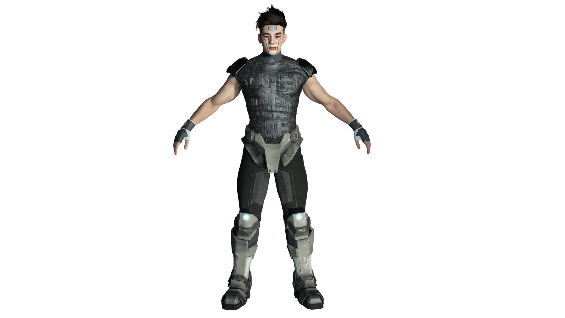 AAA 3D Cyborg Futuristic Male - Game Ready Realistic Character