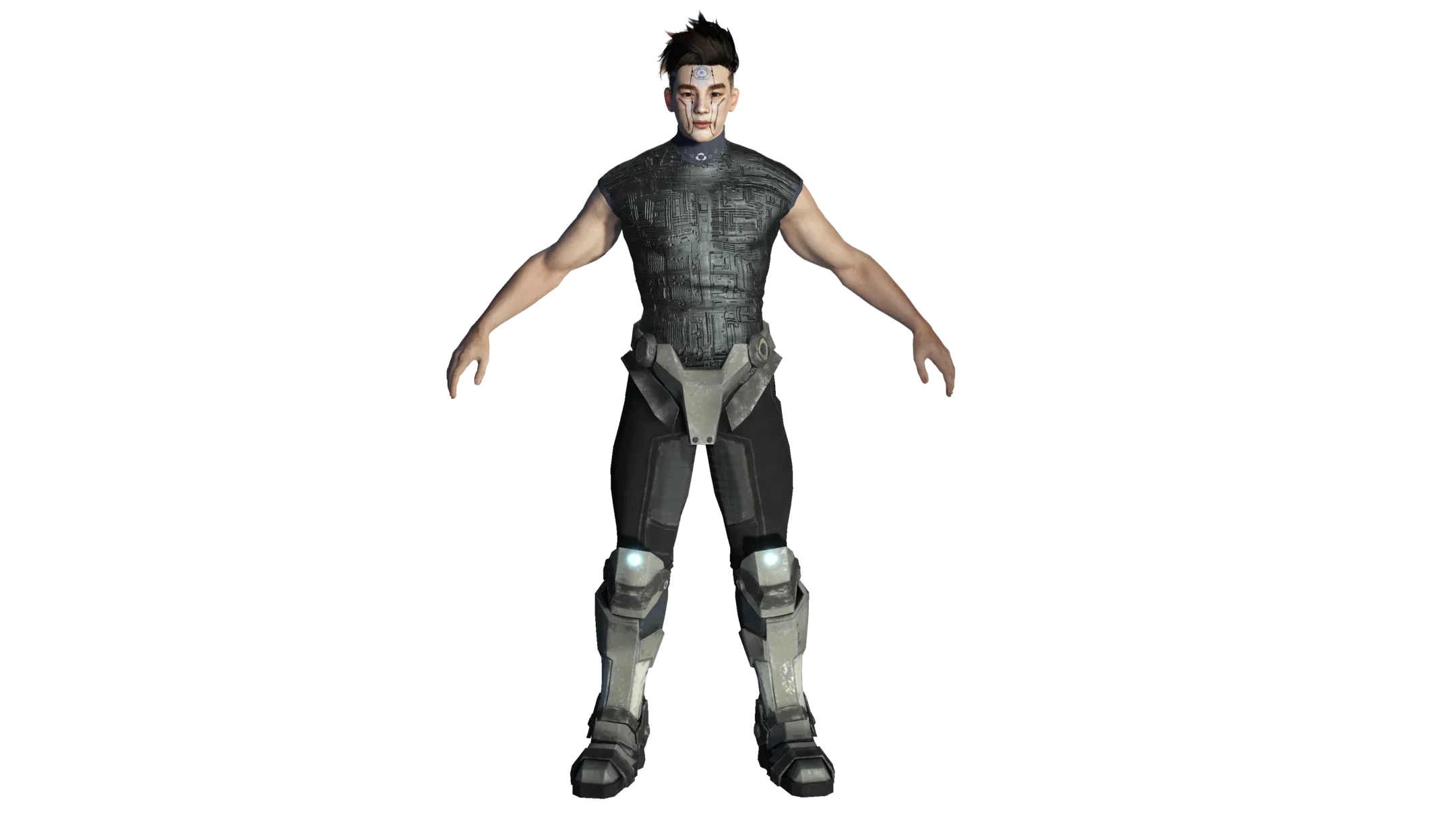 AAA 3D Cyborg Futuristic Male - Game Ready Realistic Character