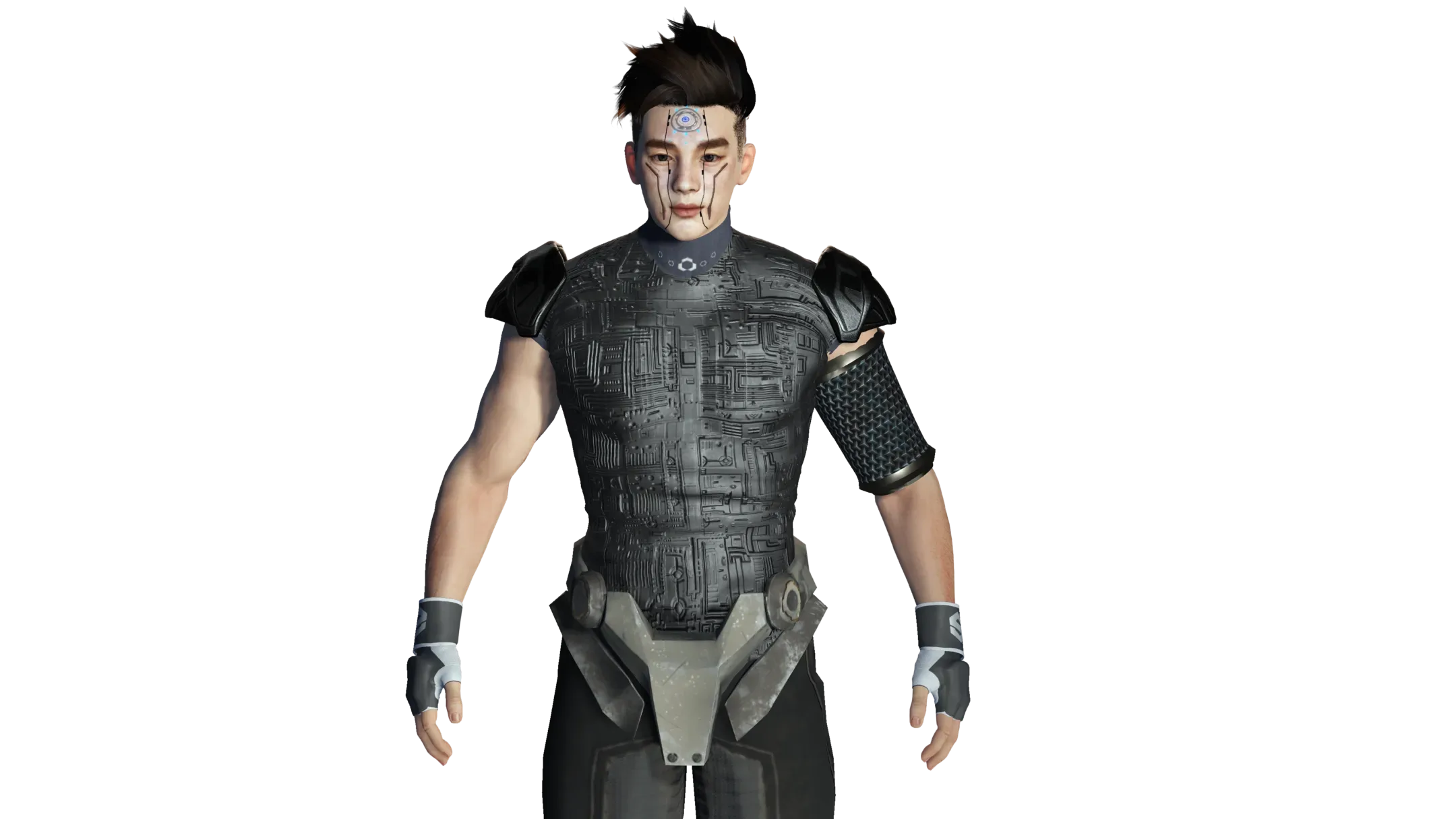 AAA 3D Cyborg Futuristic Male - Game Ready Realistic Character