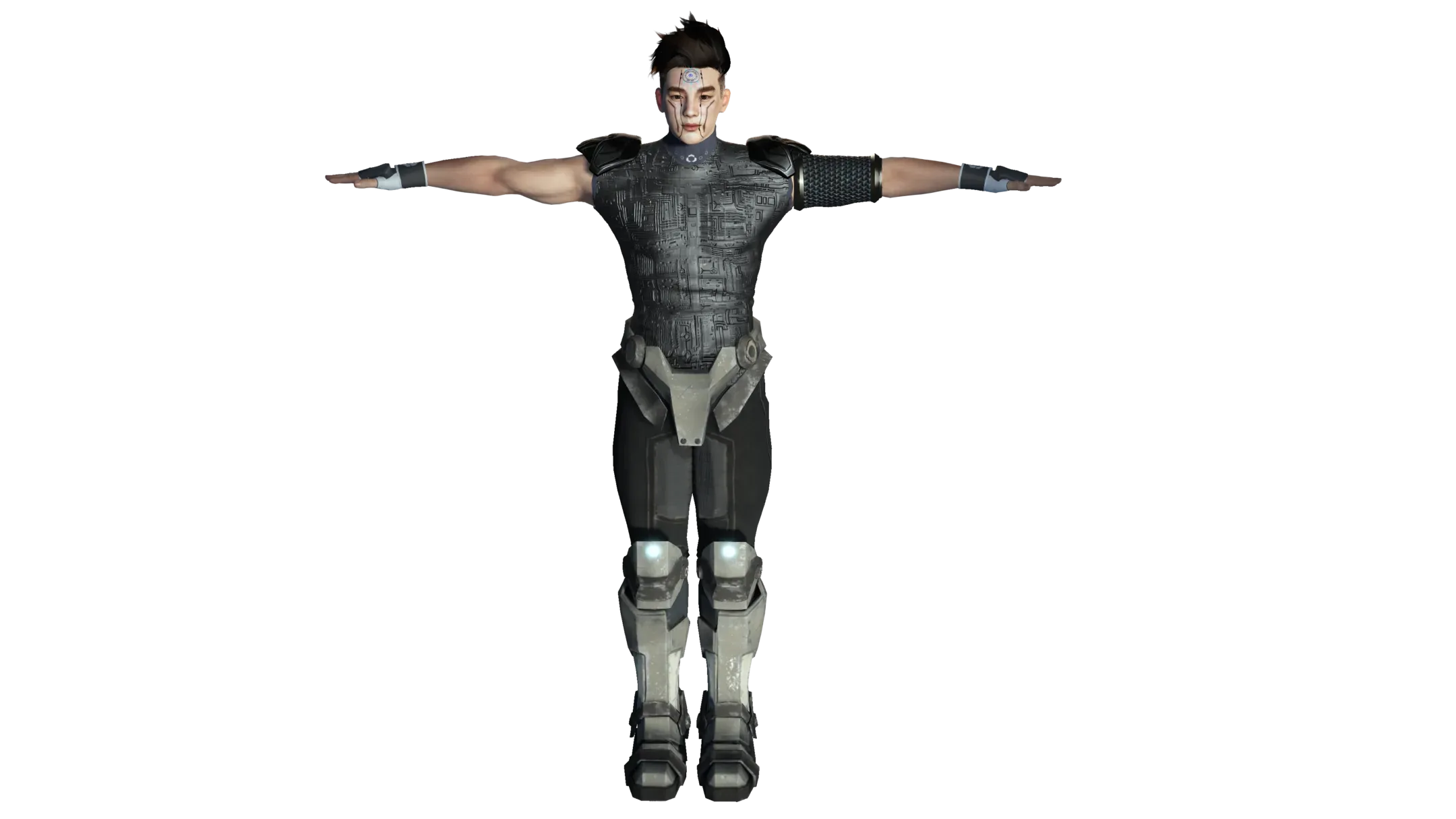 AAA 3D Cyborg Futuristic Male - Game Ready Realistic Character