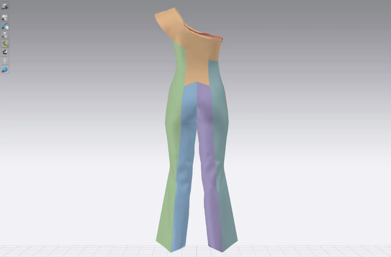 Womens Jumpsuit made from wool and fur