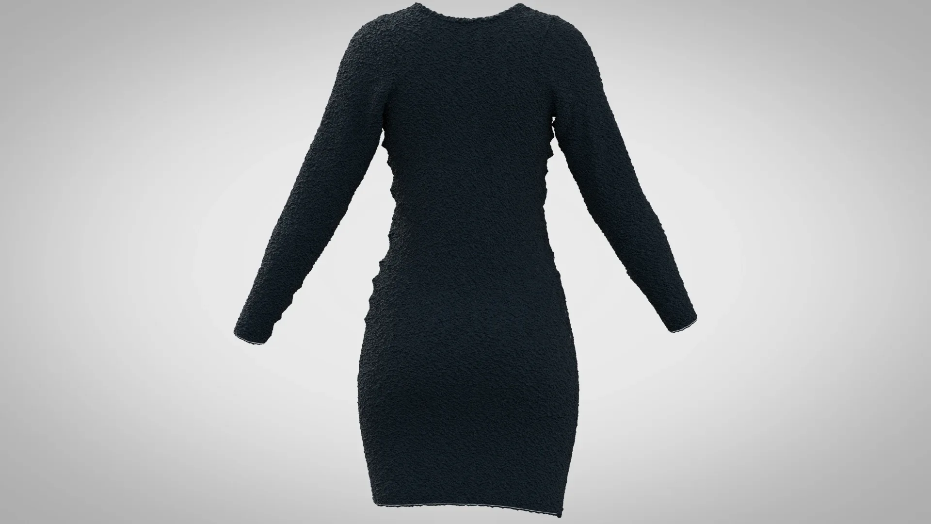 Navy blue wool dress