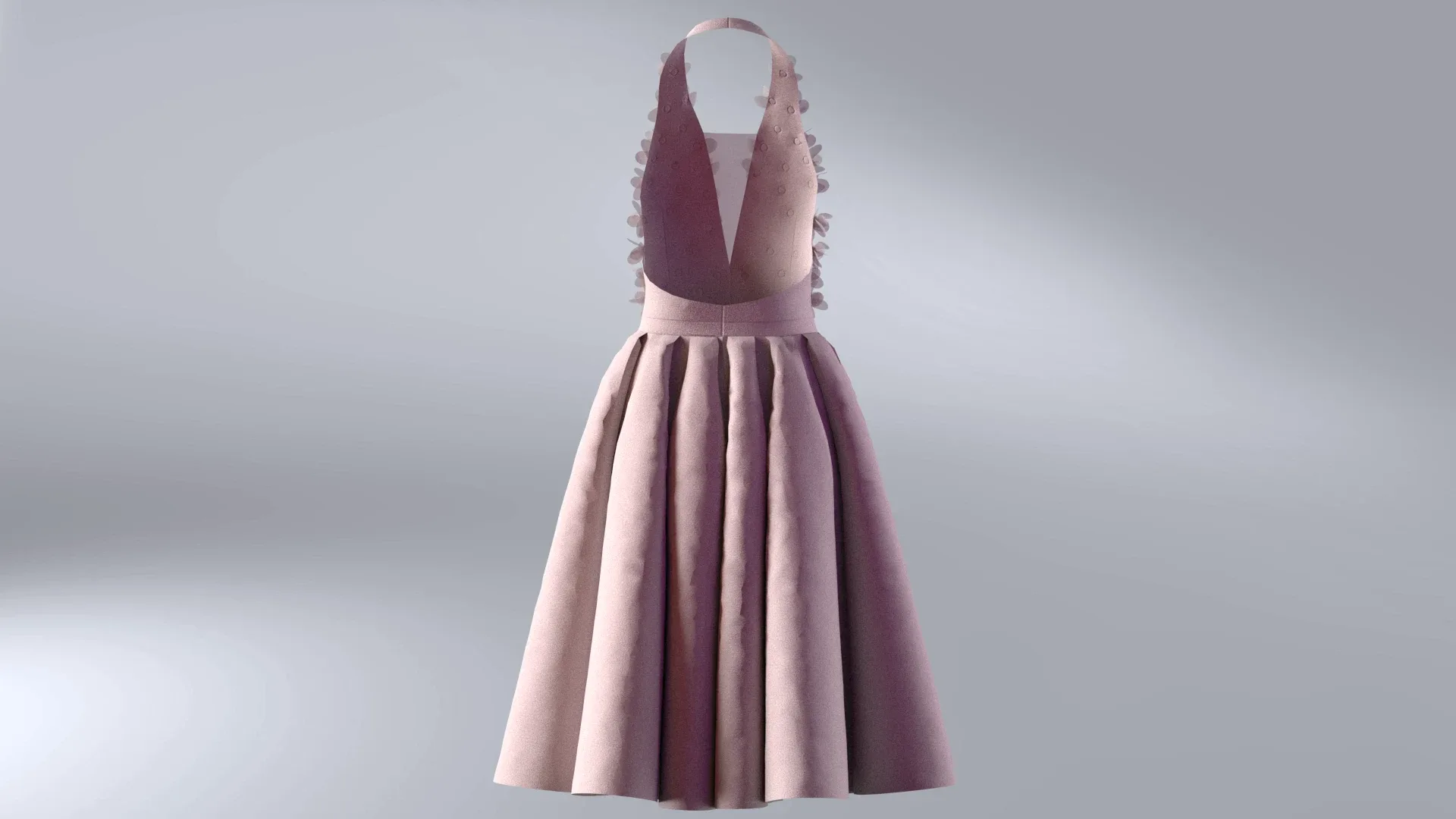 Pink silk organza dress