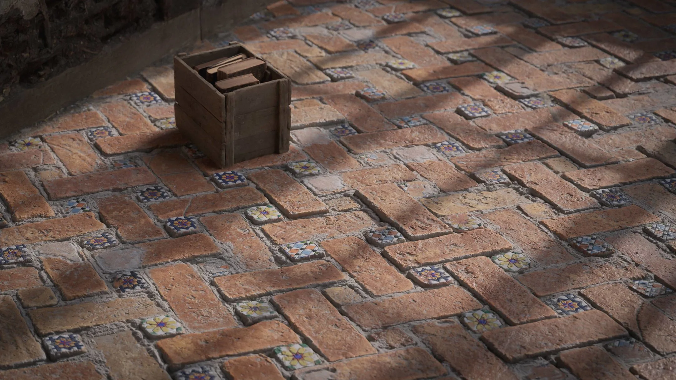 Clay Tile Floor Herringbone Bricks - Substance Designer