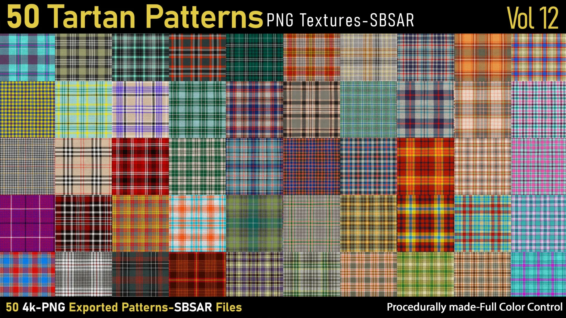 50 Tartan Patterns-Vol12-PNG-SBSAR