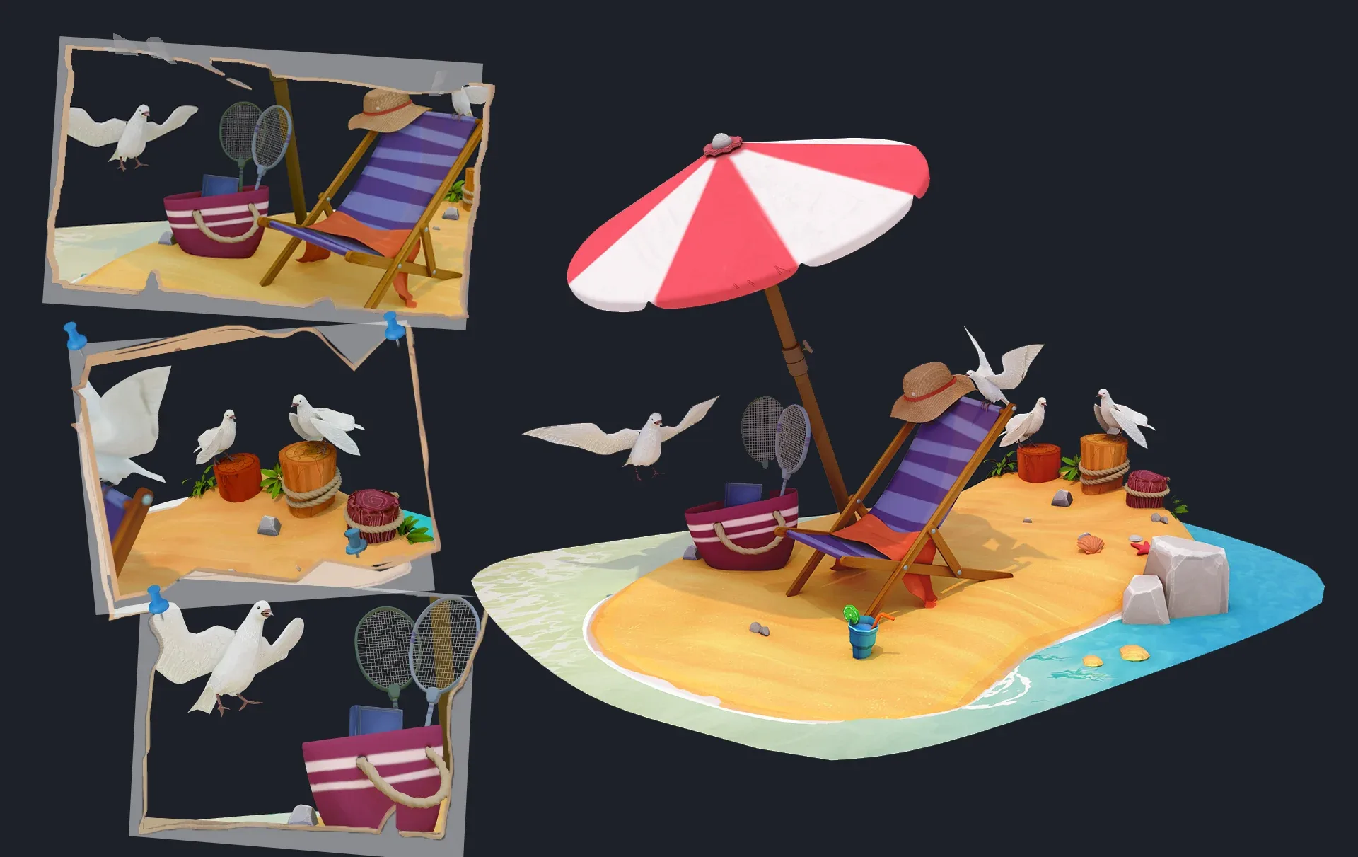 3D Summer Beach