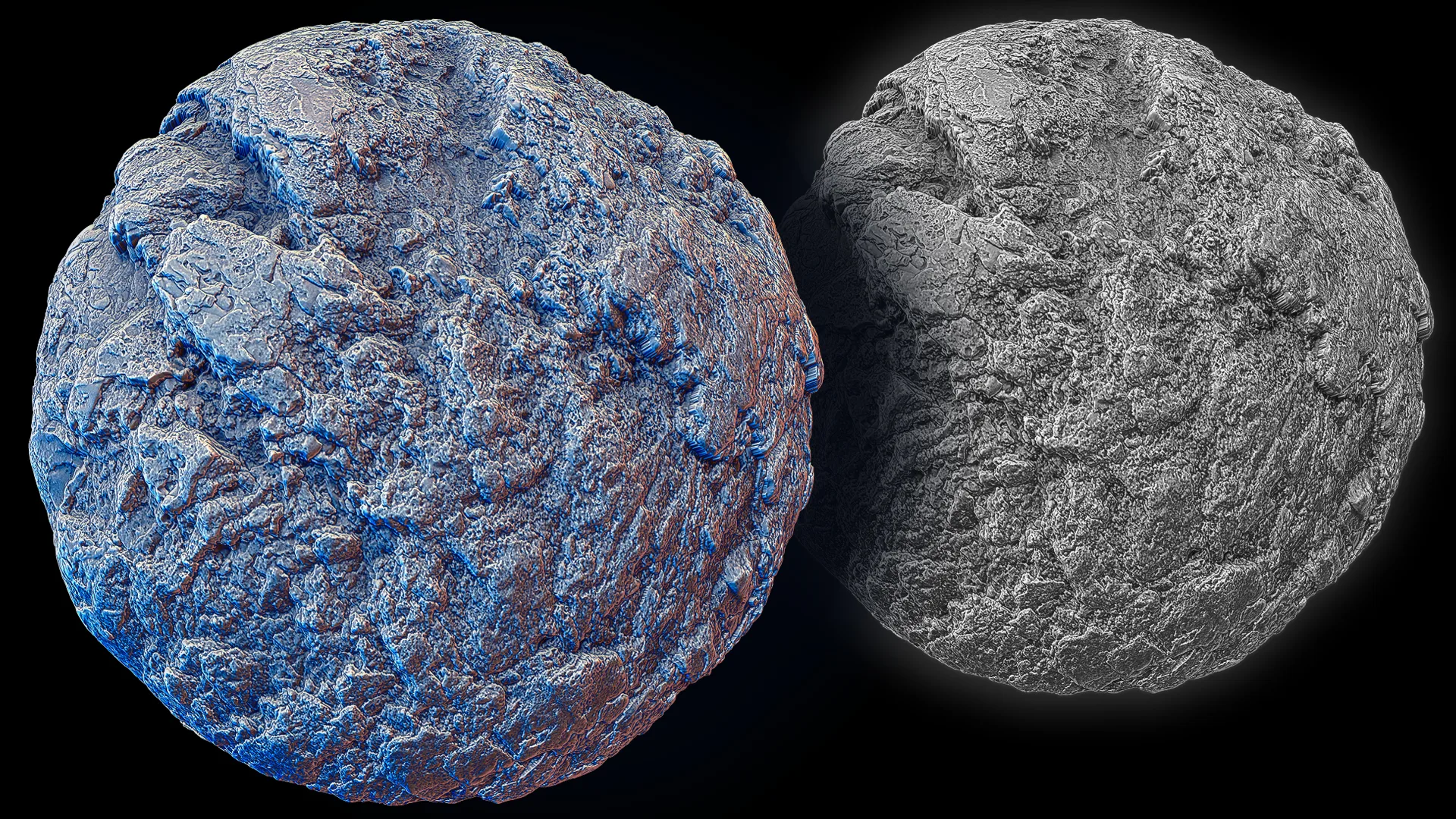 Ultra HQ Seamless Terrain / Rocks Sculpt brushes + Alpha/Height Maps Set Vol.9