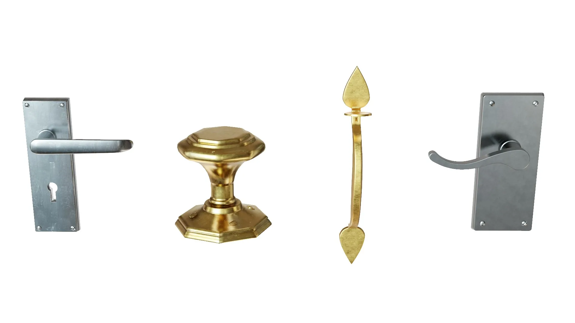 Door Handle 3D Model Set