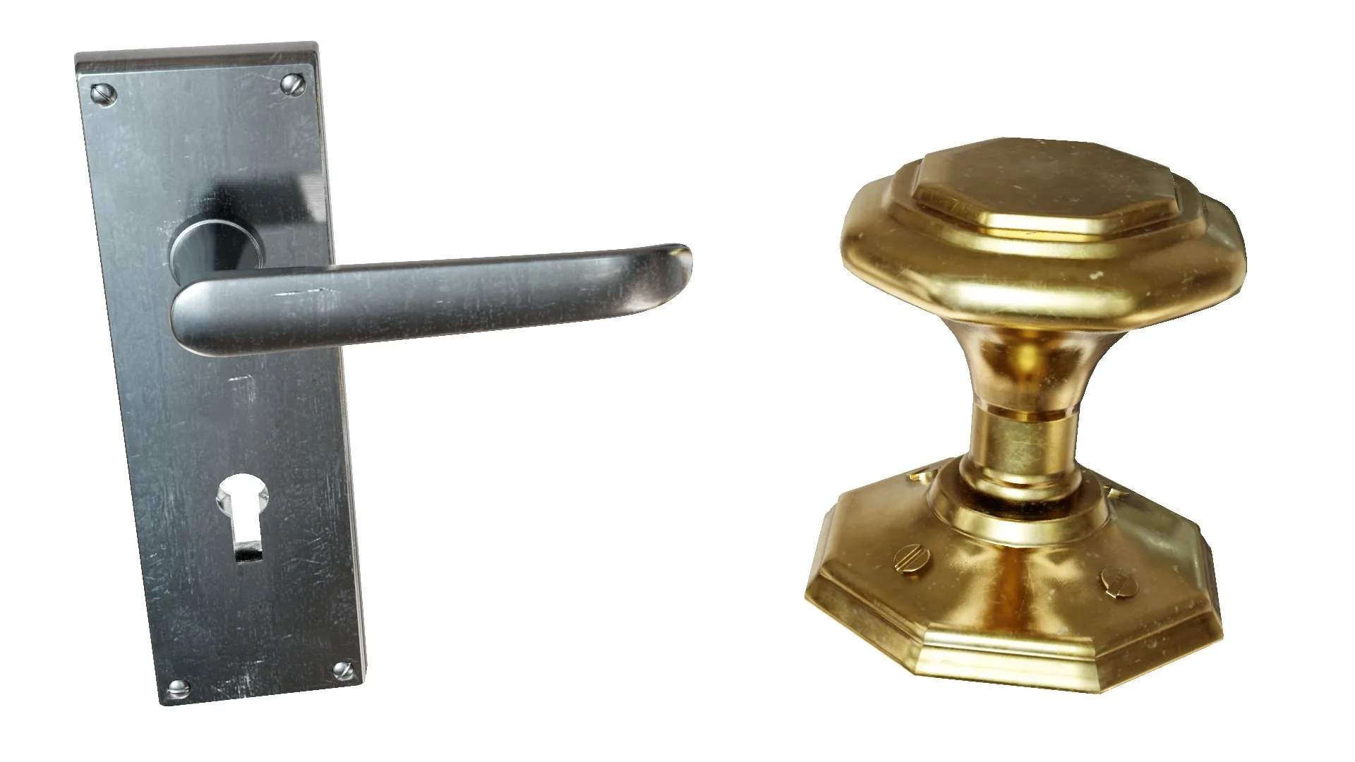 Door Handle 3D Model Set