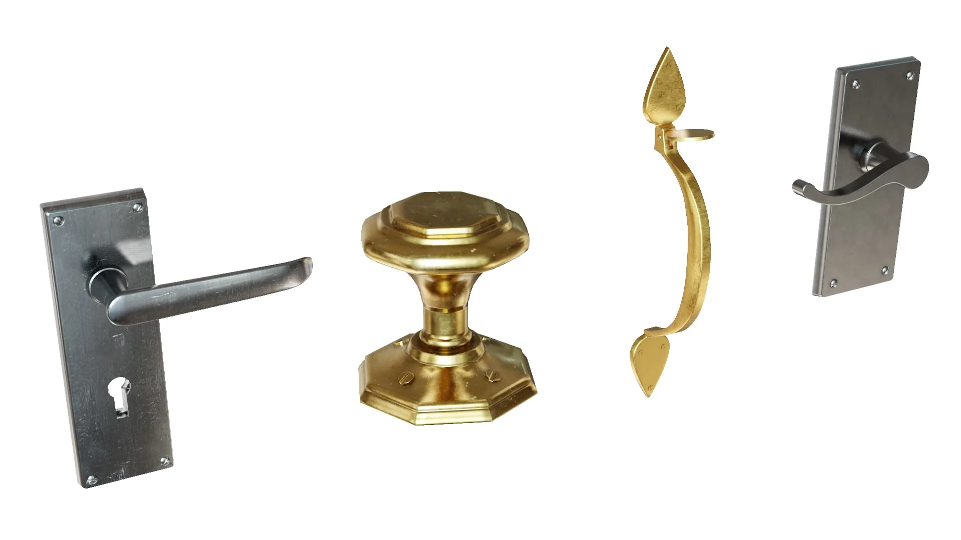 Door Handle 3D Model Set