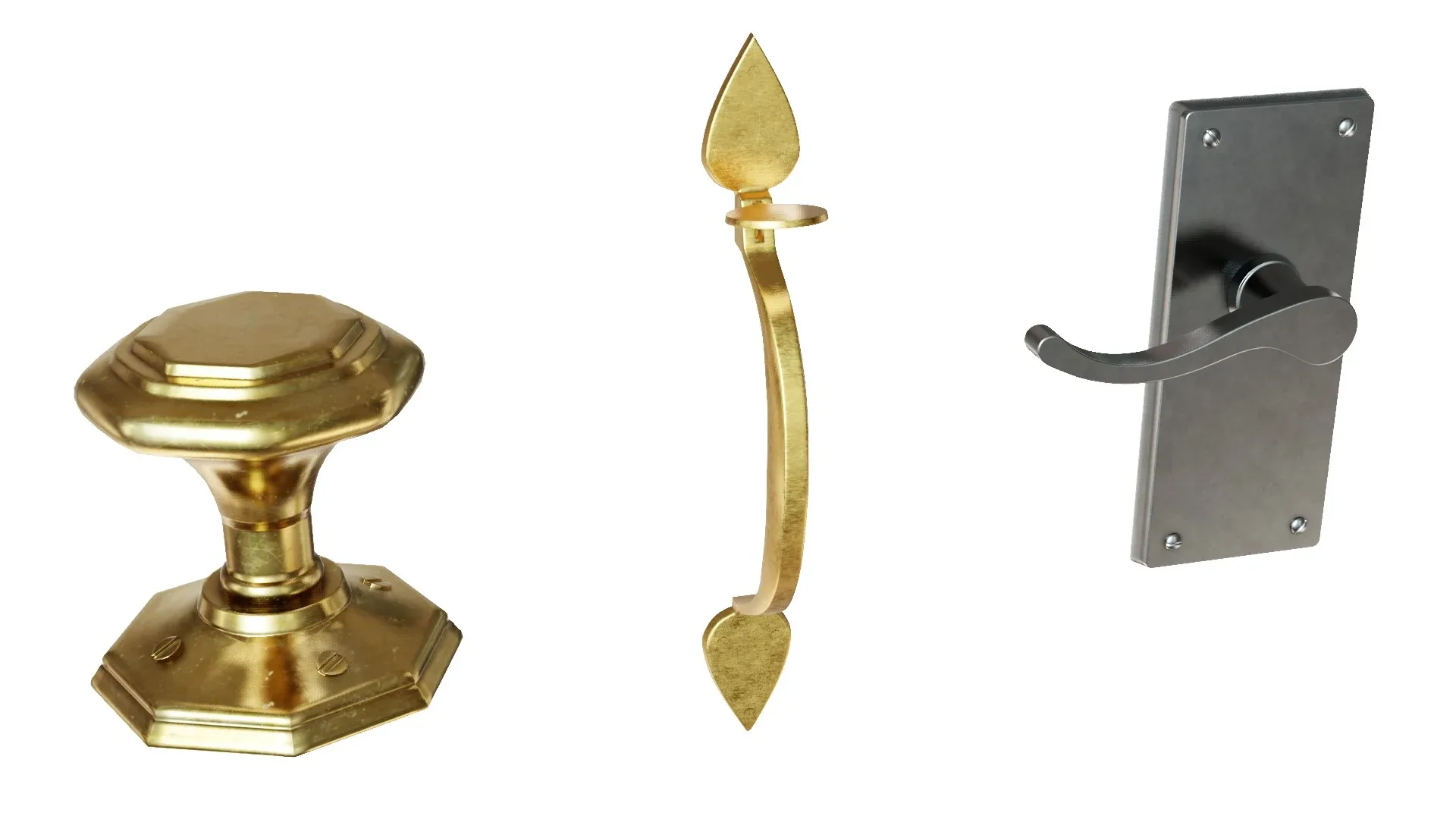 Door Handle 3D Model Set