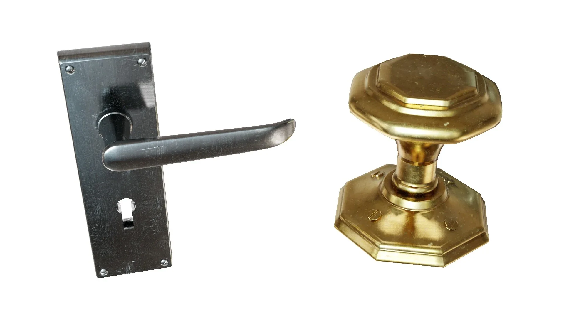 Door Handle 3D Model Set