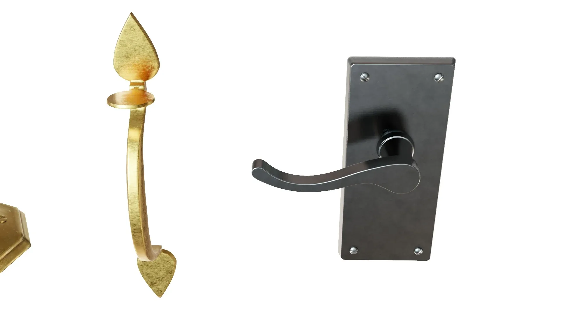 Door Handle 3D Model Set