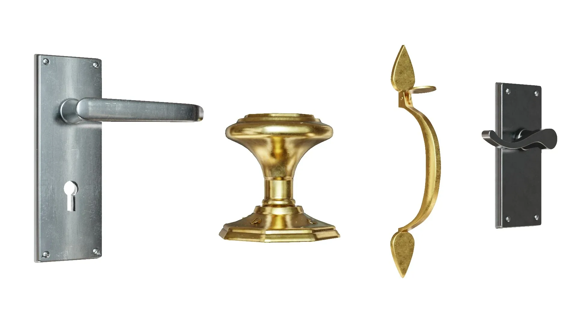 Door Handle 3D Model Set