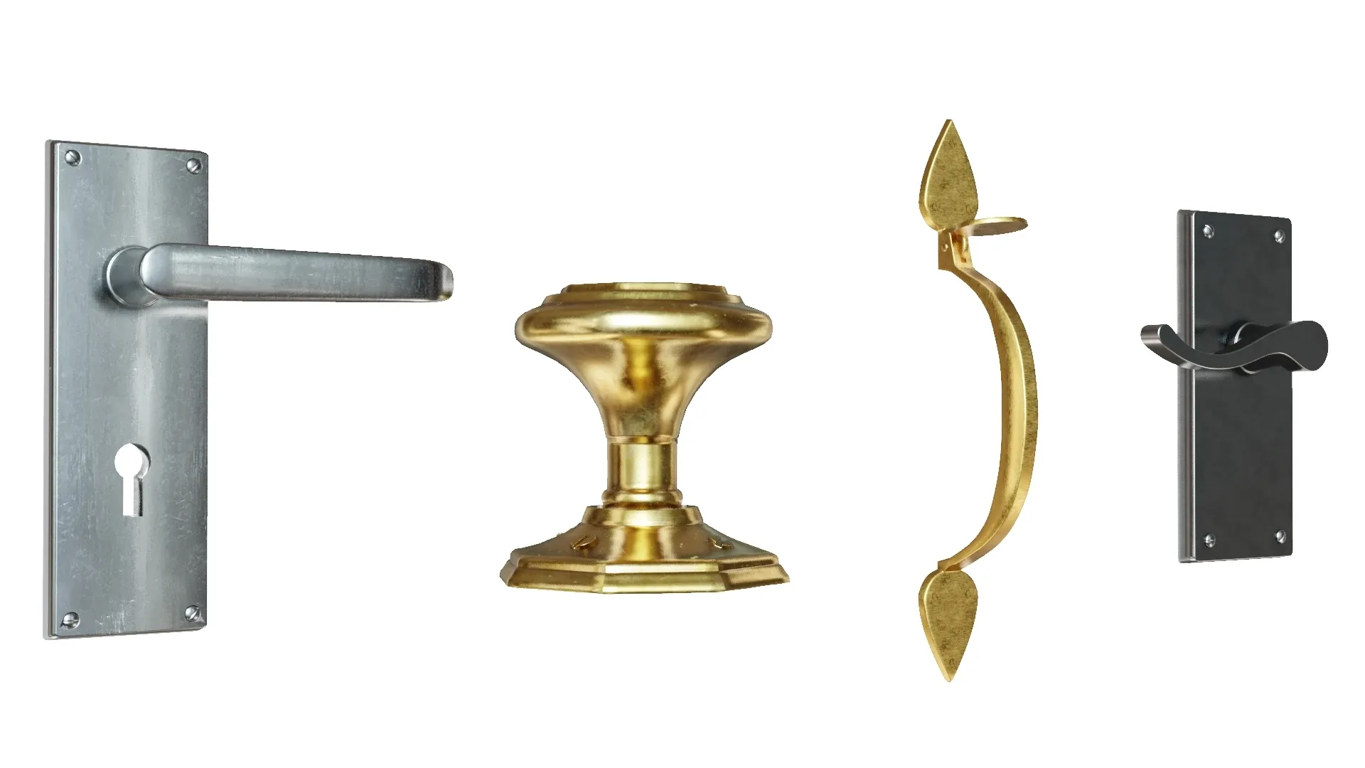 Door Handle 3D Model Set