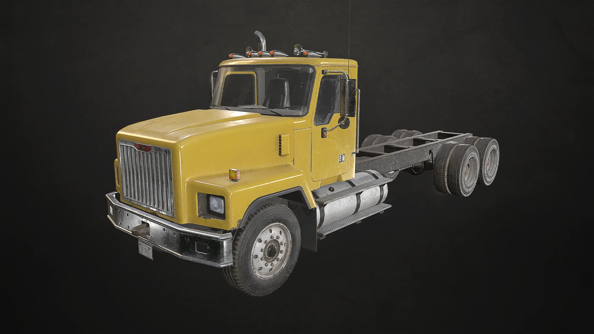 Classic Truck - Yellow - Low Poly