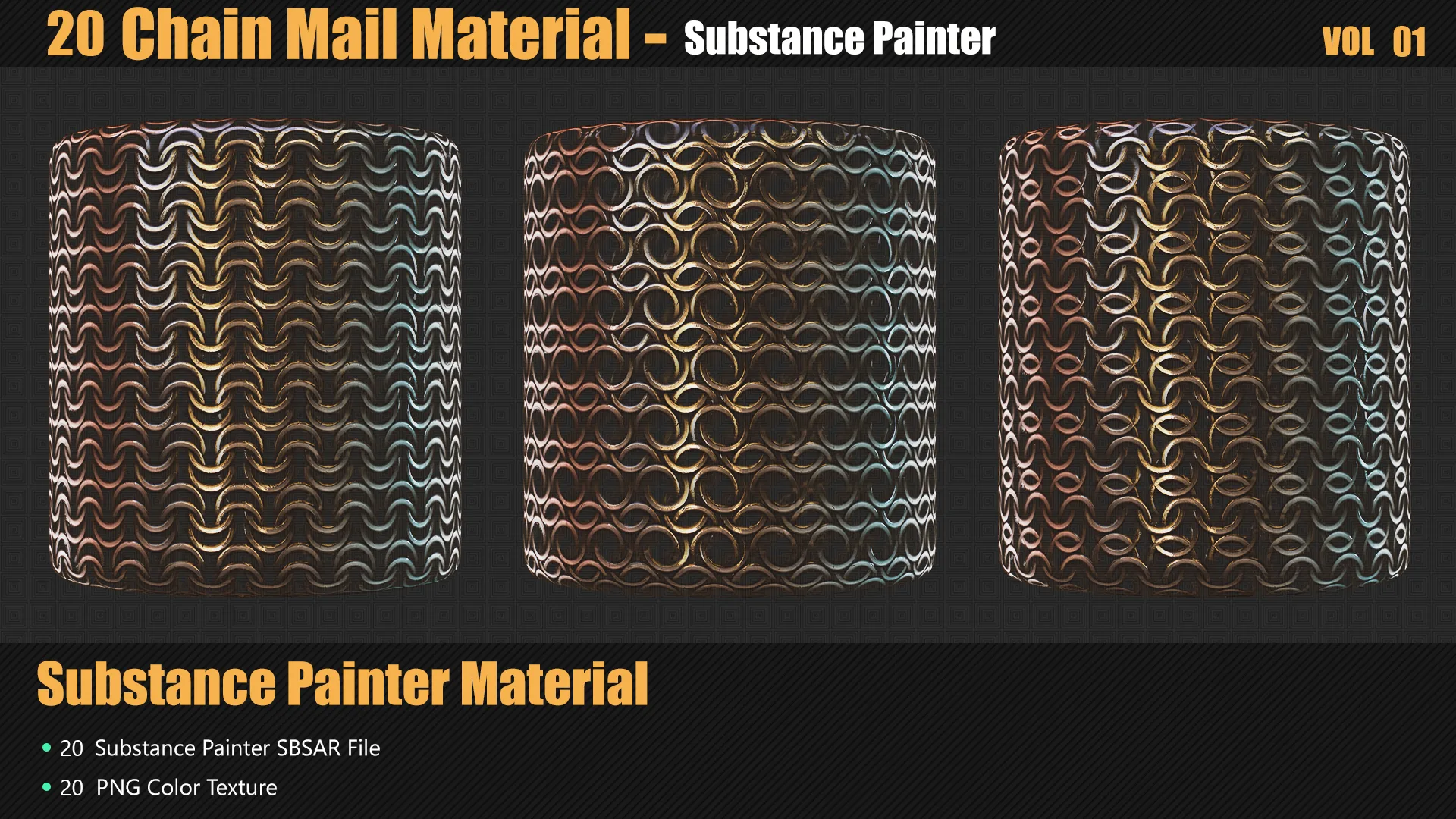 20 Chain Mail Materials In Substance Painter